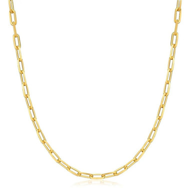 18/20/24-Inch 18K Gold Paperclip Link Chain Necklace - ch903332