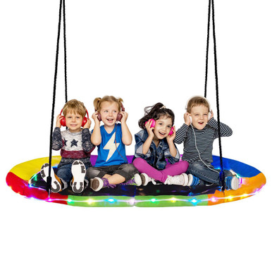 60-Inch Saucer Swing with LED Lights