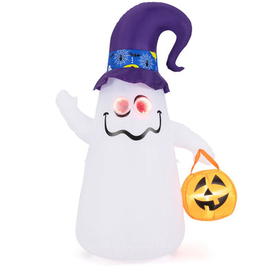 6Ft Halloween Inflatable Ghost with Jack-O-Lantern