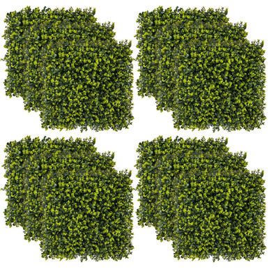 20 x 20-Inch Artificial Hedge Boxwood Panel (12-Piece)