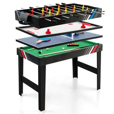 49" 4-in-1 Foosball and Pool Combo Game Table
