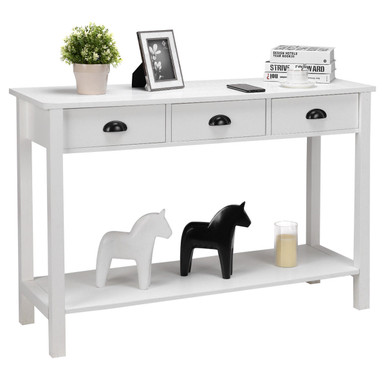 47" Side Desk Console Table with Drawers