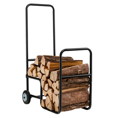 Firewood Cart with Durable Rubber Wheels for All-Terrain