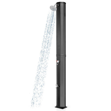 15.9-Gallon Solar Heated Outdoor Shower with Shower Head & Foot Shower
