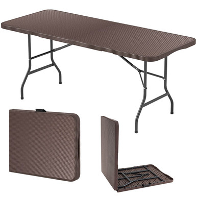 6-foot Portable Fold-in-Half Table