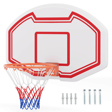 36" x 24" Wall Mounted Basketball Hoop with  Shatter-Proof Backboard