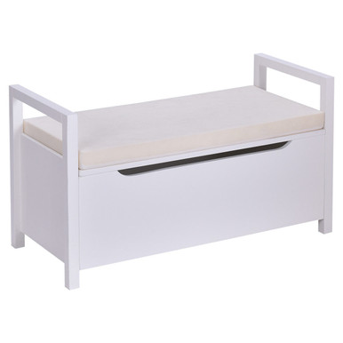 Cushioned Storage Ottoman Seat