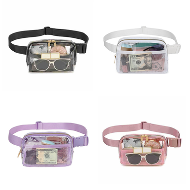 Transparent Crossbody Bag with Adjustable Strap