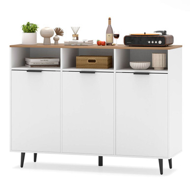 Buffet Sideboard with 3 Cabinets and Shelves