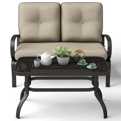 Patio Loveseat and Coffee Table Set (2-Pieces)