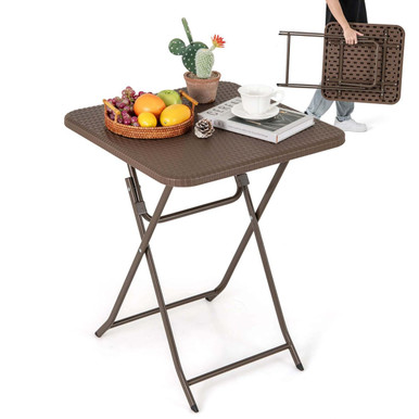 23.5" Indoor or Outdoor Square Plastic Folding Table