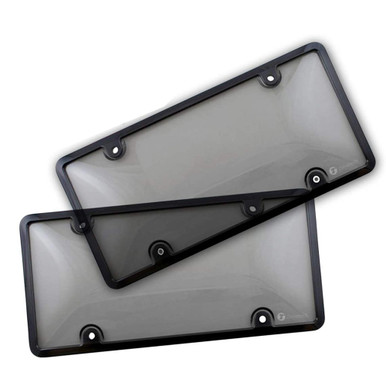 Zone Tech Black Clear License Plate Shield Combo (set Of 2)