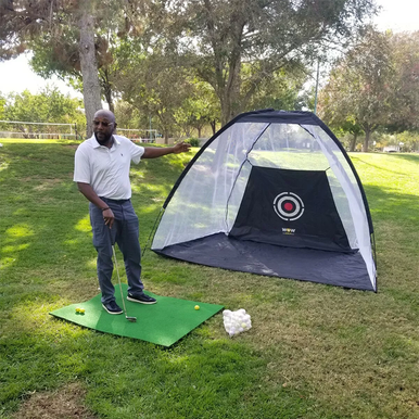 39 x 49-Inch Golf Practice Turf with Net, 10 Balls, and 2 Tees