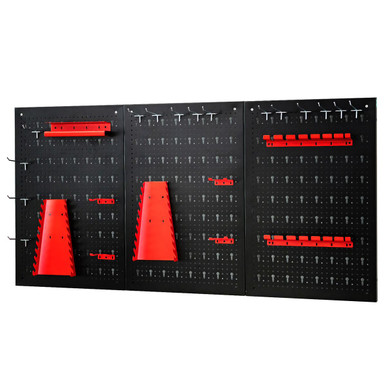 4-Foot Metal Pegboard Wall Organizer Kit