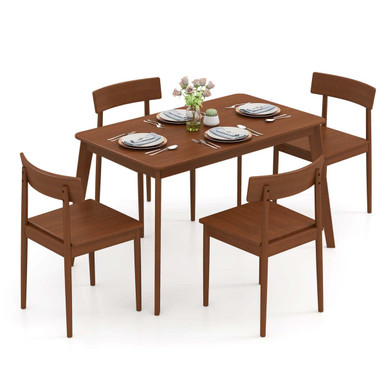 5-Piece Mid-Century Dining Table Set