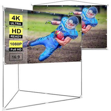 VIVOHOME 100-Inch Video Projector Screen with Triangle Stand