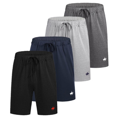 Men's Cotton Blend Lounge Shorts with Pockets (4-Pack) - X-Large