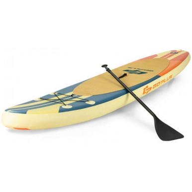 Yellow and Orange 10.5- or 11-Foot Inflatable Stand-up Paddle Board - 11-ft