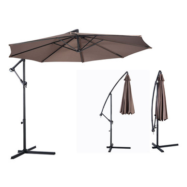 10' Hanging Offset Outdoor Market Patio Umbrella 
