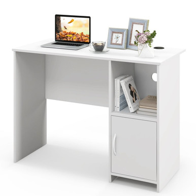 Modern Computer Desk with Open Shelf Storage