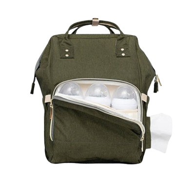 Durable Multifunction Olive Diaper Bag Backpack