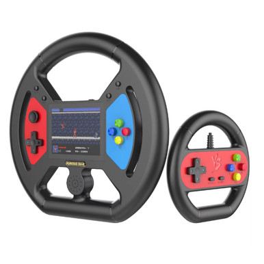 999 Game 3.5-inch Handheld Game Console with Steering Wheel Design