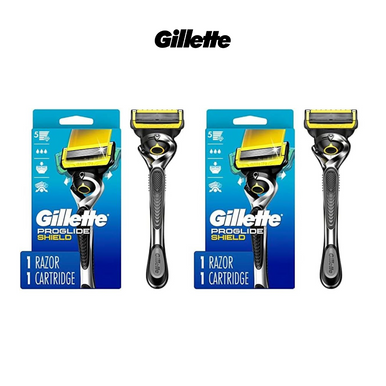 Gillette ProGlide Shield Men’s Razor Handle + 1 Blade Refill (2-Pack)