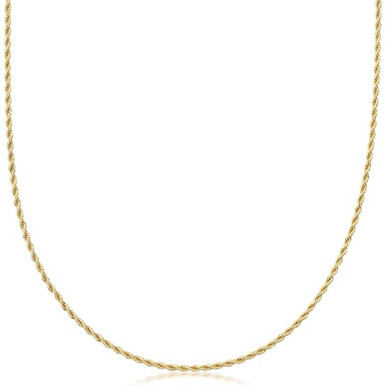24-inch 18K Gold Plated Rope Chain