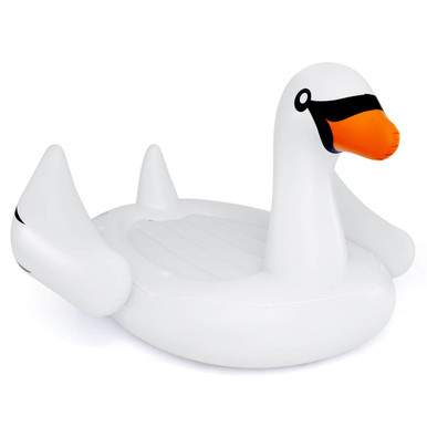 Inflatable Swan Pool Float with Cup Holder and Electric Pump