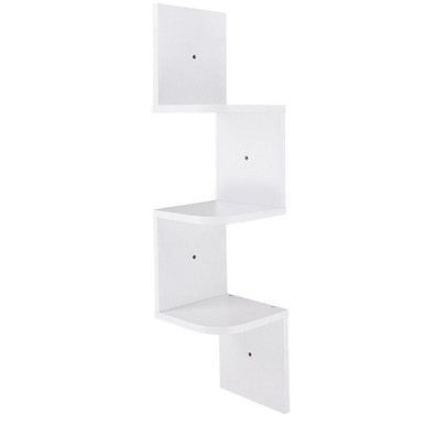 3-Tier Zigzag Floating Wall-Mounted Corner Shelf