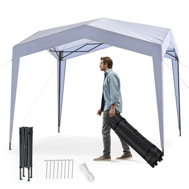 10 x 10-foot Outdoor Pop-Up Canopy with Roller Bag