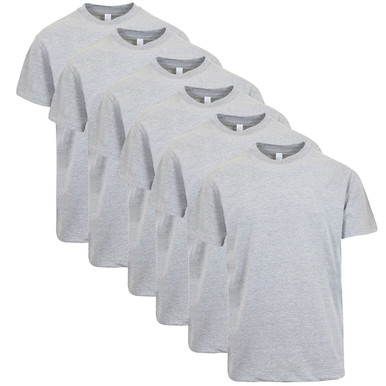 Crew Neck Men's Short Sleeve (6-Pack) - FR202 / HG-HG-HG-HG-HG-HG / 2XL