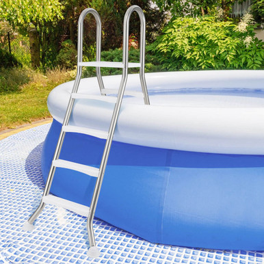 75.6" Above Ground Pool Ladder with Top Platform