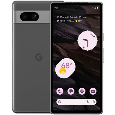 6.1" Google Pixel 7a - 128GB, 5G - Google Pixel 7a 128GB 6.1" 5G Fully Unlocked, Obsidian