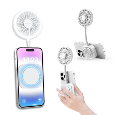 1200mAh Foldable Travel Fan with 3 Modes and LED Light (1- to 3-Pack) - 1PK