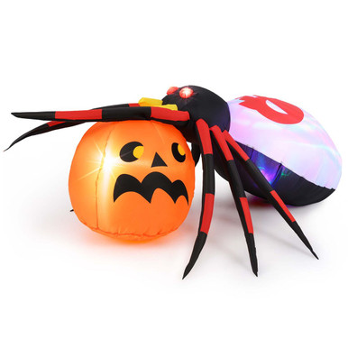 5 x 4.6FT Inflatable Spider with Pumpkin Halloween Decoration