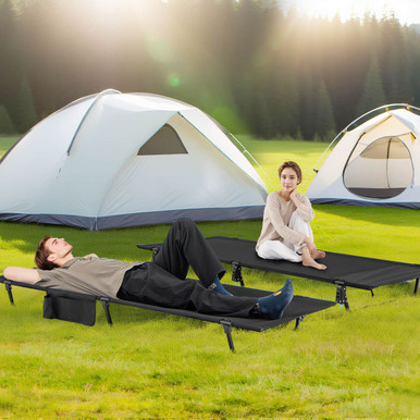 Portable Camping Cot with Sturdy Aluminum Alloy Frame