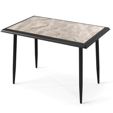 44" Kitchen Table with Faux Marble Tabletop
