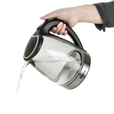 1.8L Electric Glass and Stainless Steel Kettle