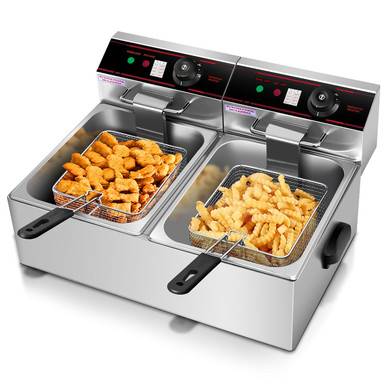 3400W Electric Dual Tank Deep Fryer