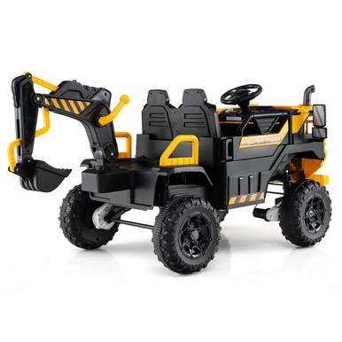 Kids' 24V Ride-On Excavator with Remote Control