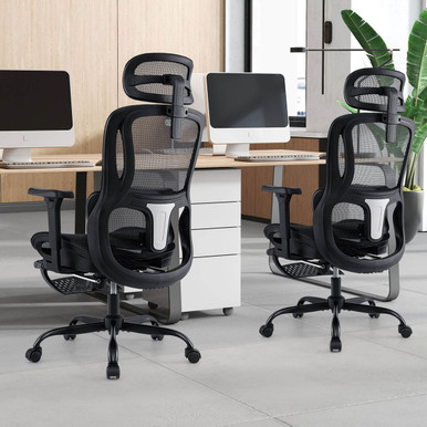 Ergonomic Office Chair with Rotating Headrest
