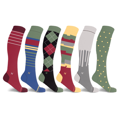 Graduated Everyday Comfortable Compression Socks (6-Pairs) - Small/Medium