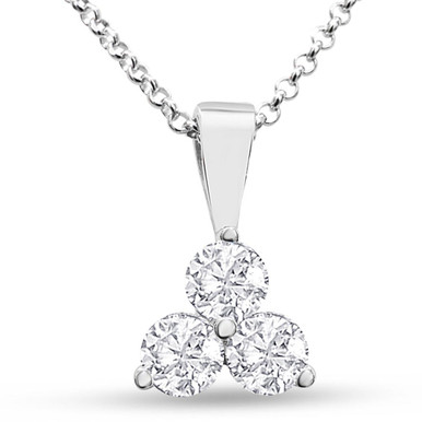 1 Carat Lab Created Diamond Triangle Necklace