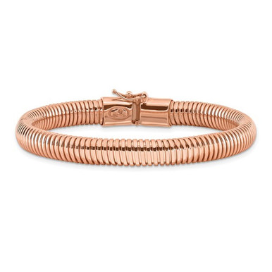 Rose Gold-Plated Sterling Silver Polished Bracelet