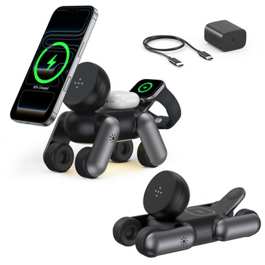 3-in-1 Wireless Charger Robot Dog Stand