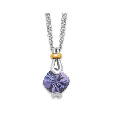 7.18 Carat (ctw) Lab-Created Garnet Pendant Necklace