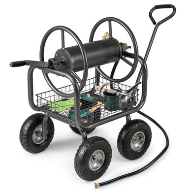 Portable Hose Reel Cart with Inlet Hose