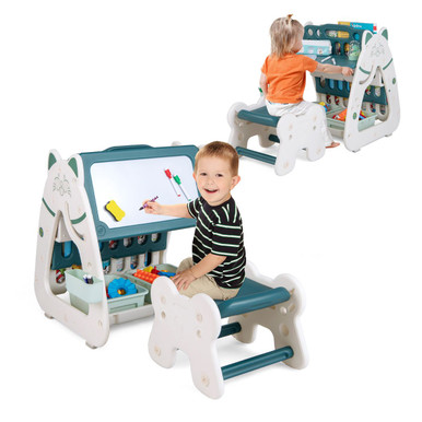 3-in-1 Kids' Art Easel with Stool