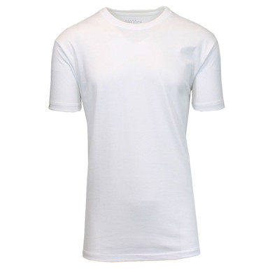 Men's White Crew Neck T-Shirt in Assorted Sizes (48-Pack)